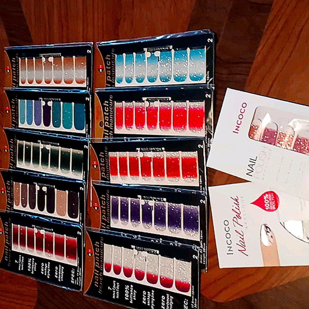 Nail wraps, 2 incoco, and10 nailpatch French manuc
